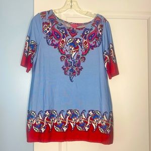 🍓6/$15🍓 Blue & Red Paisley Top